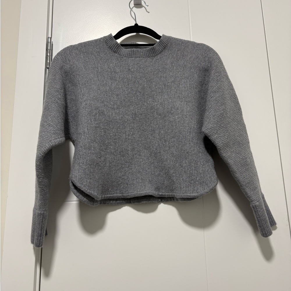 Kit and Ace Gray Cropped Crewneck Sweater - Picture 4 of 4